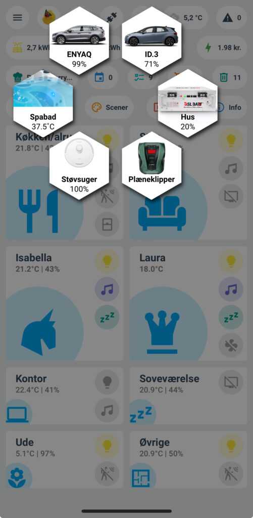 Eksempel på popup menu